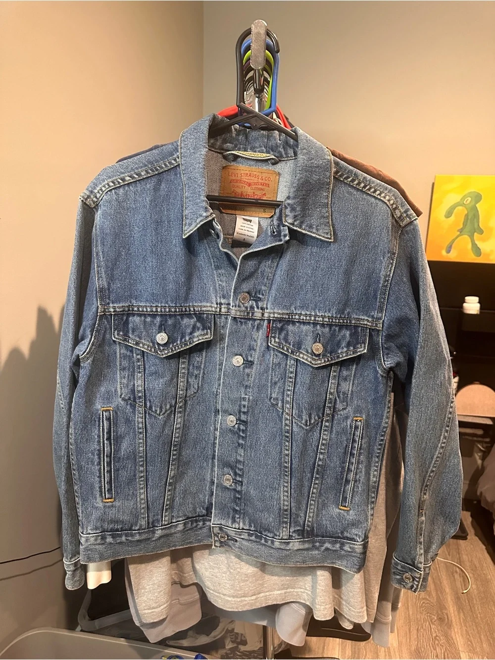 Levi’s Unisex Button Down Jean Jacket Standard Trucker Size Small Pre-Owned